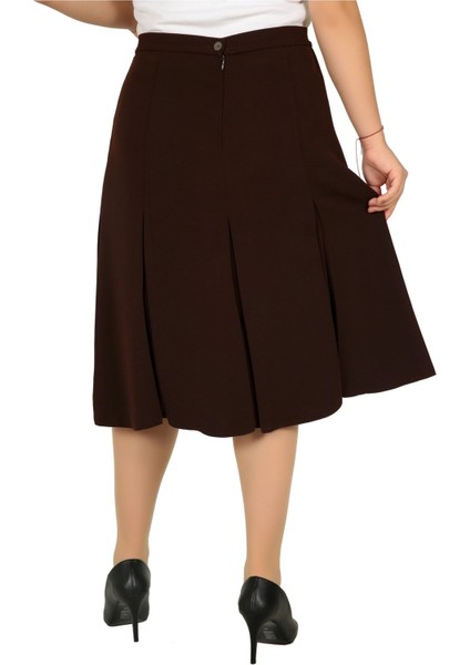 Kısa Büyük Beden Fişekli Astarlı Krep Kloş Anne Eteği modelleri