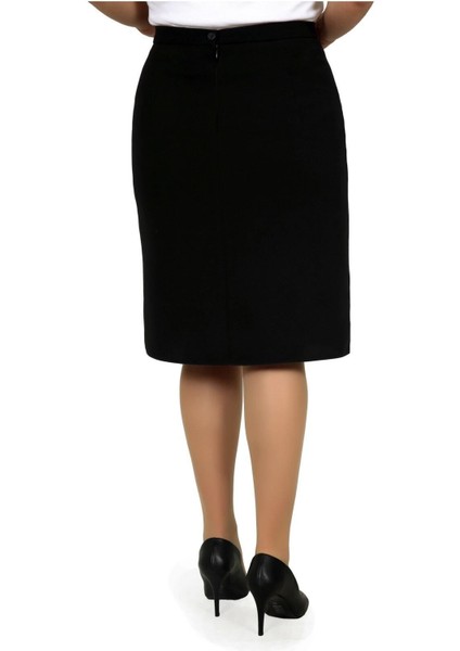 Kısa Diz Üstü Yırmaçlı Ofis Etek modelleri