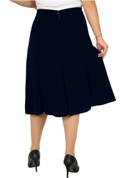 Kısa Büyük Beden Fişekli Astarlı Krep Kloş Anne Eteği modelleri