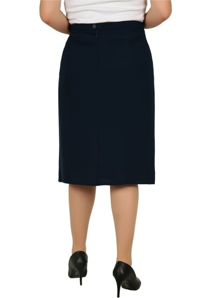 Kısa Diz Üstü Yırmaçlı Ofis Etek modelleri