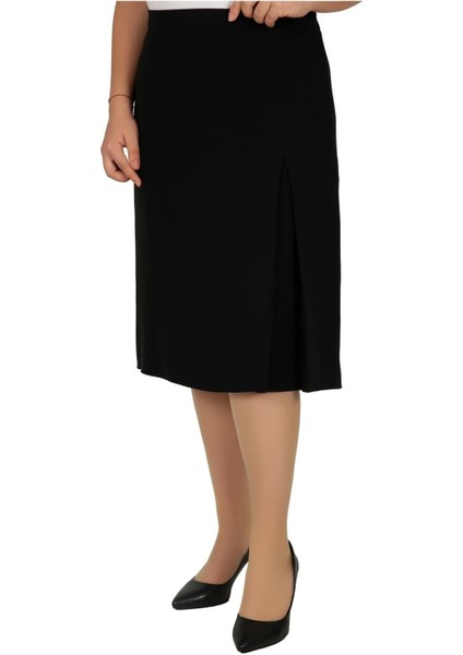 Kısa Büyük Beden Pileli Krep Astarlı Anne Eteği fırsatları