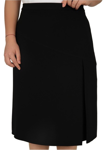 Kısa Büyük Beden Pileli Krep Astarlı Anne Eteği indirimleri