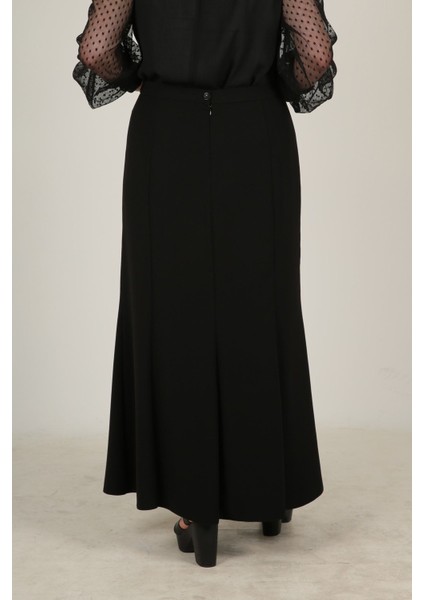 Tesettür Büyük Beden Battal 8 Parçalı Astarlı Yarın Kloş Portoriko Anne Eteği modelleri