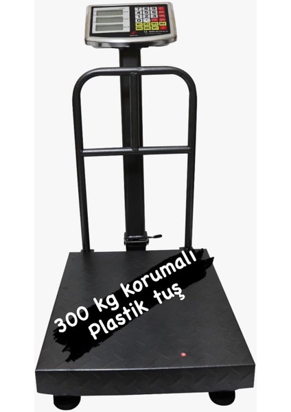 300 kg Korumalı Dijital Terazi Tartı Kantar Baskül Siyah-Gri