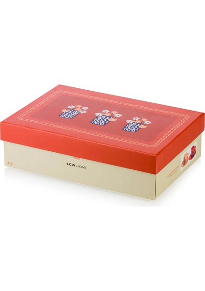 Lcw Home Bej Baskılı 2 Kişilik Porselen Kahve Fincan Takımı 110 ml