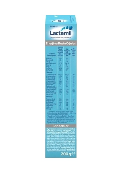 Lactamil 200 gr (Emziren Anneler Için Sütlü Içeçek) (4 Lü Set)