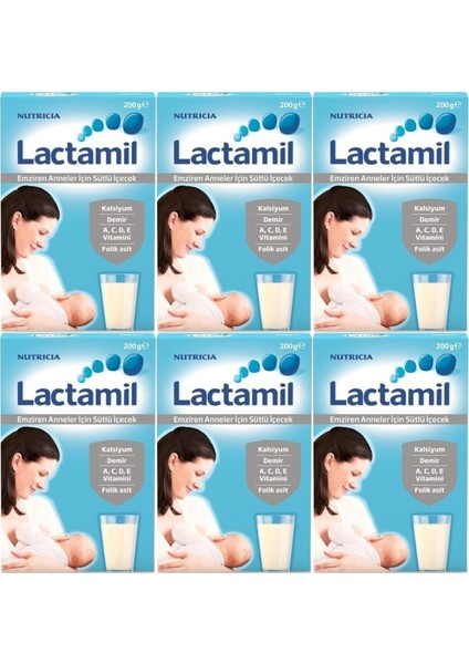 Lactamil 200 gr (Emziren Anneler Için Sütlü Içeçek) (6 Lı Set)