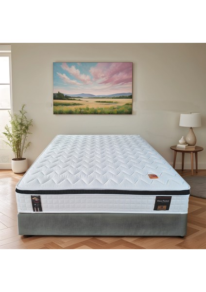 Visko Pocket Visko Hybrid Paket Yaylı Yatak 200 x 220