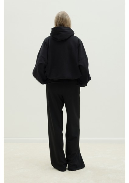 Siyah Hardy Kapüşonlu Sweatshirt