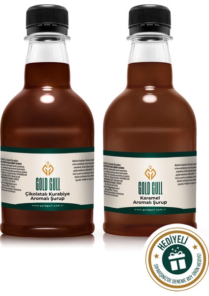 Çikolatalı Kurabiye & Karamel Aromalı Kahve & Meyve Şurubu 2 x 300 Ml.