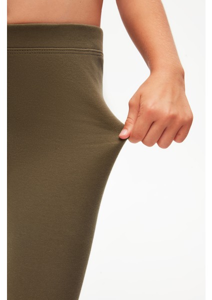 Kamuflaj Yeşil Basic Kız Çocuk Kışlık Tayt modelleri