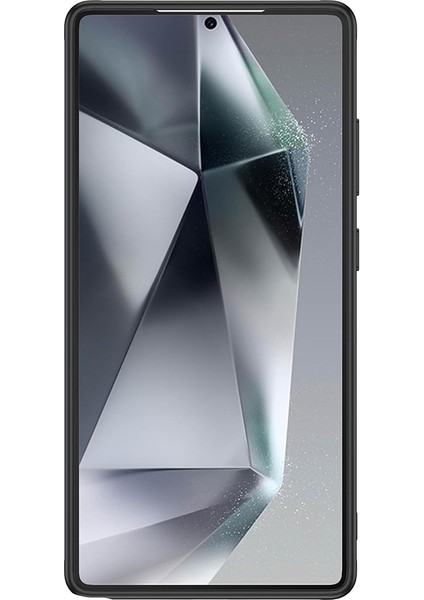 Galaxy S25 Ultra Uyumlu Kılıf Kamera Korumalı Şeffaf Arka Yüzey Zore New Roll Kapak-Siyah