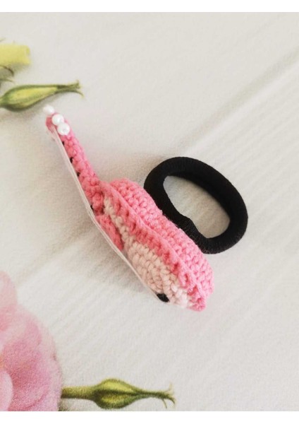 Toka Rock Pembe Gitar El Emeği Lastik Toka