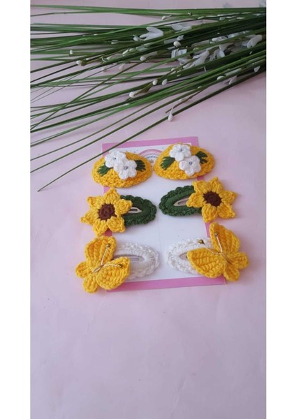 Toka El Emeği Örgü Ekonomik Paket Karma 6'lı Çıt Çıt Toka Set