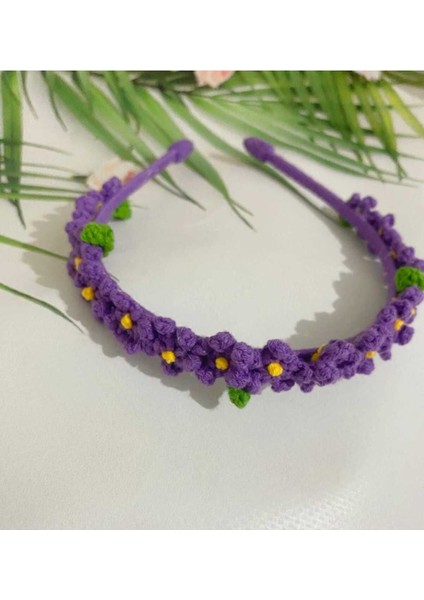 Mor Çıtır Papatya Handmade Taç