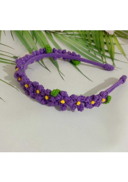 Mor Çıtır Papatya Handmade Taç
