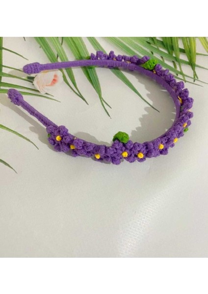 Mor Çıtır Papatya Handmade Taç