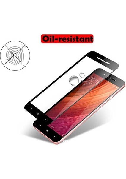 Xiaomi Redmi Note 5A Uyumlu Full Kaplayan Temperli 5d Ekran Koruyucu Cam (Gold)