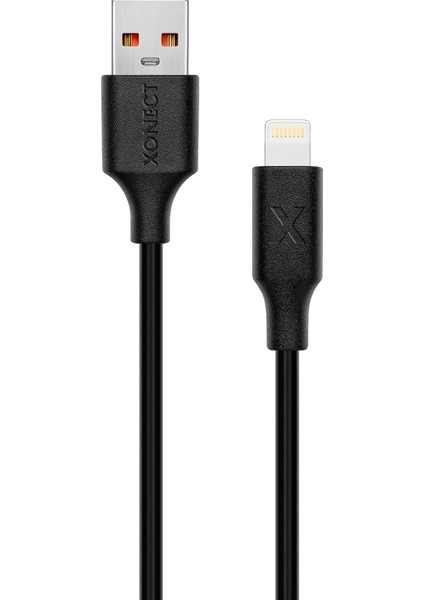 USB To Lightning Uyumlu iPhone Modelleri Için Hızlı Şarj ve Data Kablosu 100 cm (Siyah)