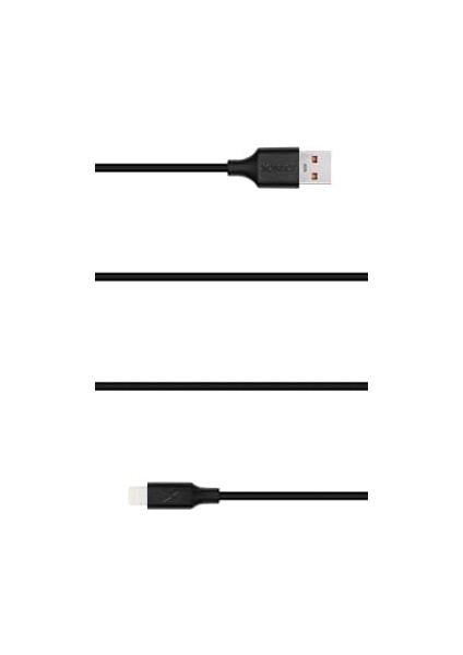 USB To Lightning Uyumlu iPhone Modelleri Için Hızlı Şarj ve Data Kablosu 100 cm (Siyah)