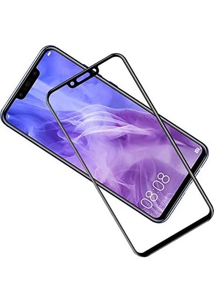 Huawei Mate 20 Lite Tam Kaplayan Temperli Cam Ekran Koruyucu Siyah