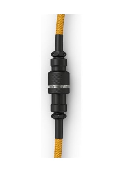Coiled Keyboard Cable - Coiled USB C Cable Artisan Braided Cables For Mechanical Gaming Keyboard Coiled Cable - Custom Keyboard Cable (Glorious Gold)