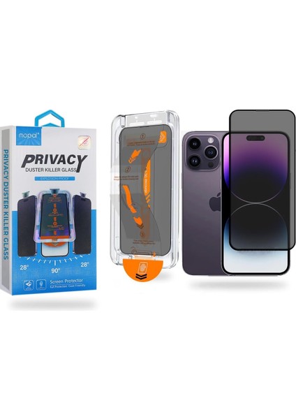 Apple iPhone 13/13 Pro Uyumlu Uygulama Aparatlı Hayalet Privacy Duster Killer Cam Telefon Ekran Koruyucu