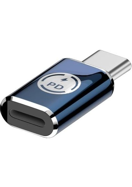 35W Type C To Lightning iPhone 15 Max Pro Plus Yuva Çevirici Hızlı Şarj Aktarımı Otg Dönüştürücü Koyu Mavi Otgtm (Otgtm-D)