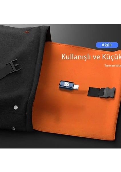 35W Type C To Lightning iPhone 15 Max Pro Plus Yuva Çevirici Hızlı Şarj Aktarımı Otg Dönüştürücü Koyu Mavi Otgtm (Otgtm-D)