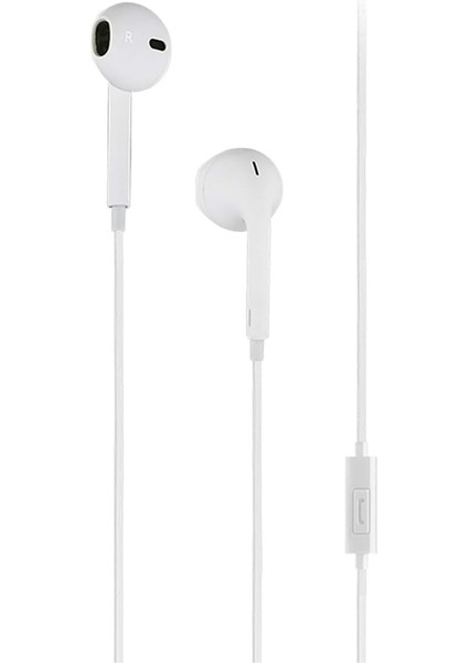 Kumandalı ve Mikrofonlu Kulakiçi Kablolu 3.5mm Girişli Kulaklık 5KMM124B 5KMM124S ( Garantili) 2 Renk (Beyaz)