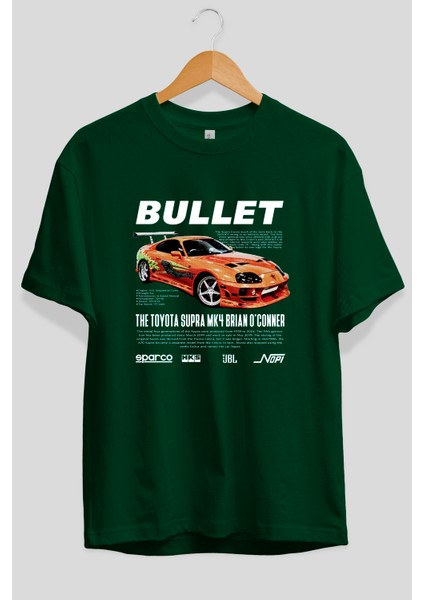 Toyota Supra Mk4 Bullet Ön Baskılı Oversize T-Shirt Erkek Kadın Unisex Pamuk Bisiklet Yaka Tişort fiyatları