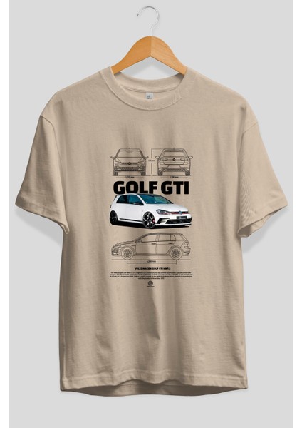 Volkswagen Golf Gtı Mk7 Ön Baskılı Oversize T-Shirt Erkek Kadın Unisex Pamuk Bisiklet Yaka Tişort fiyatları