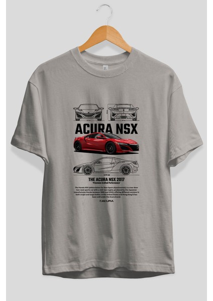 Honda Acura Nsx 1 Ön Baskılı Oversize T-Shirt Erkek Kadın Unisex Pamuk Bisiklet Yaka Tişort fiyatları