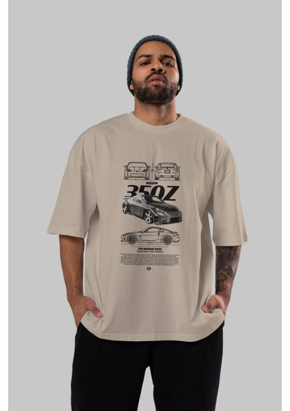 Nıssan 350Z 5 Ön Baskılı Oversize T-Shirt Erkek Kadın Unisex Pamuk Bisiklet Yaka Tişort indirimleri