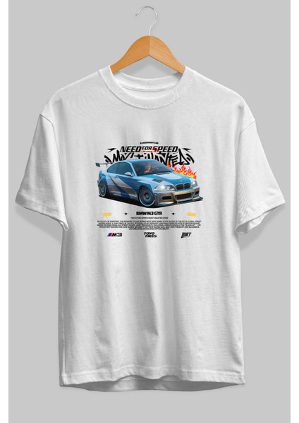 Need For Speed Bmw M3 Gtr Ön Baskılı Oversize T-Shirt Erkek Kadın Unisex Pamuk Bisiklet Yaka fiyatları