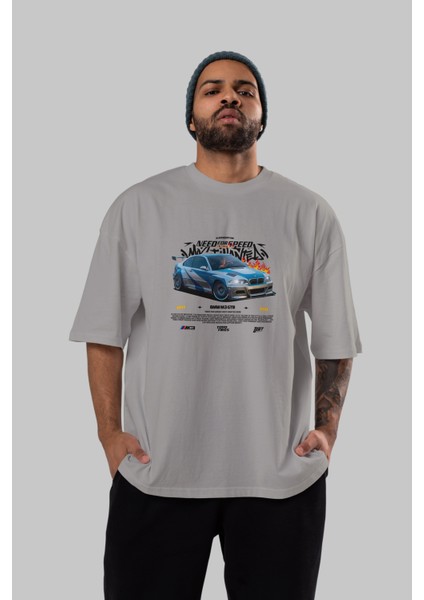 Need For Speed Bmw M3 Gtr Ön Baskılı Oversize T-Shirt Erkek Kadın Unisex Pamuk Bisiklet Yaka Tişort indirimleri