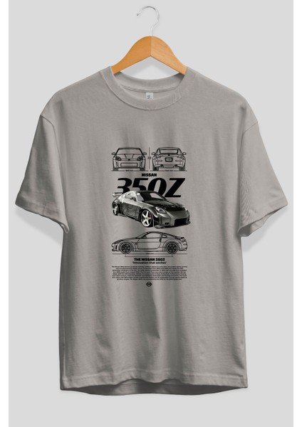Nıssan 350Z 5 Ön Baskılı Oversize T-Shirt Erkek Kadın Unisex Pamuk Bisiklet Yaka Tişort fiyatları