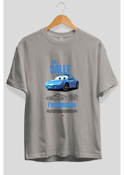 I Am Sally , I Am Lightning Ön Baskılı Oversize T-Shirt Erkek Kadın Unisex Pamuk Bisiklet Yaka Tişort fiyatları