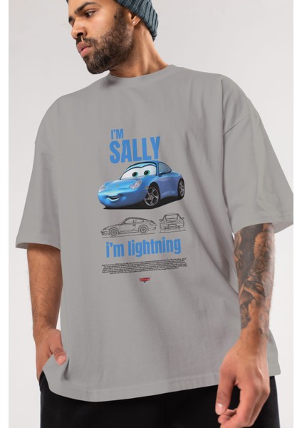 I Am Sally , I Am Lightning Ön Baskılı Oversize T-Shirt Erkek Kadın Unisex Pamuk Bisiklet Yaka Tişort modelleri
