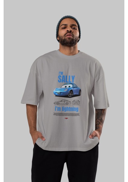 I Am Sally , I Am Lightning Ön Baskılı Oversize T-Shirt Erkek Kadın Unisex Pamuk Bisiklet Yaka Tişort indirimleri