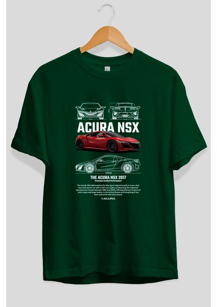 Honda Acura Nsx 1 Ön Baskılı Oversize T-Shirt Erkek Kadın Unisex Pamuk Bisiklet Yaka Tişort fiyatları