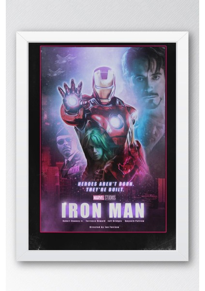 Iron Man Çerçeveli Tablo - Demir Adam Marvel Film Posteri Tablo