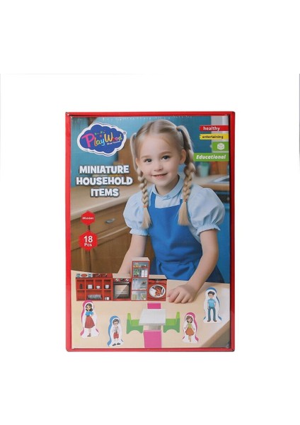 Nessiworld ONY-407 Ahşap Minyatür Ev Eşyaları -Onyıl Oyuncak