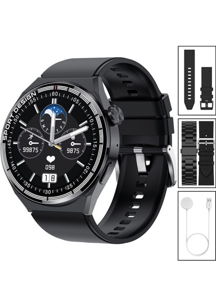 Yeni Spor Watch Gt3 Max Siyah Akıllı Saat 1.45 Inç 46MM Nfc/sesli Arama Huawei iPhone Uyumlu 8,9,10