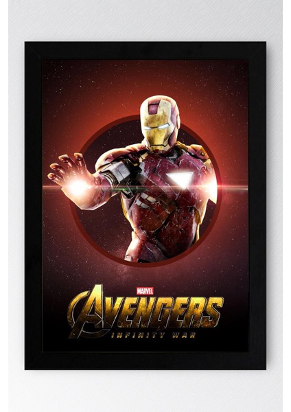 Iron Man Çerçeveli Tablo - Avengers Marvel Film Posteri Tablo