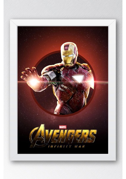 Iron Man Çerçeveli Tablo - Avengers Marvel Film Posteri Tablo