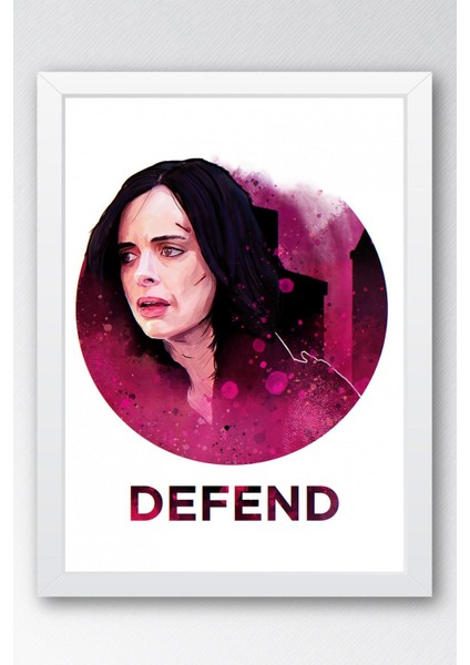 Jessica Jones Çerçeveli Tablo - Marvel Defenders Dizi Posteri Tablo