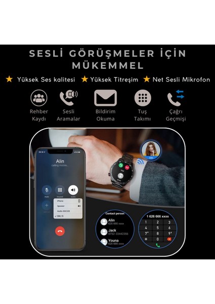 Yeni Spor Watch Klasik Erkek Akıllı Saat Amoled Ekran Sesli Görüşmeli Iphone Huawei Uyumlu 8,9,10 fiyatları