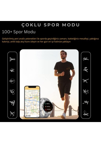 Yeni Spor Watch Klasik Erkek Akıllı Saat Amoled Ekran Sesli Görüşmeli Iphone Huawei Uyumlu 8,9,10 fırsatları