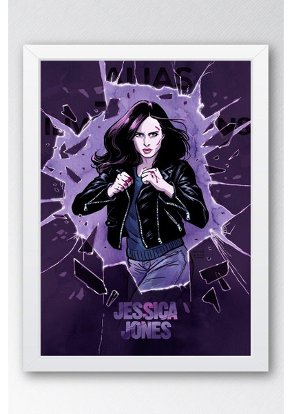 Jessica Jones Çerçeveli Tablo - Marvel Dizi Posteri Tablo